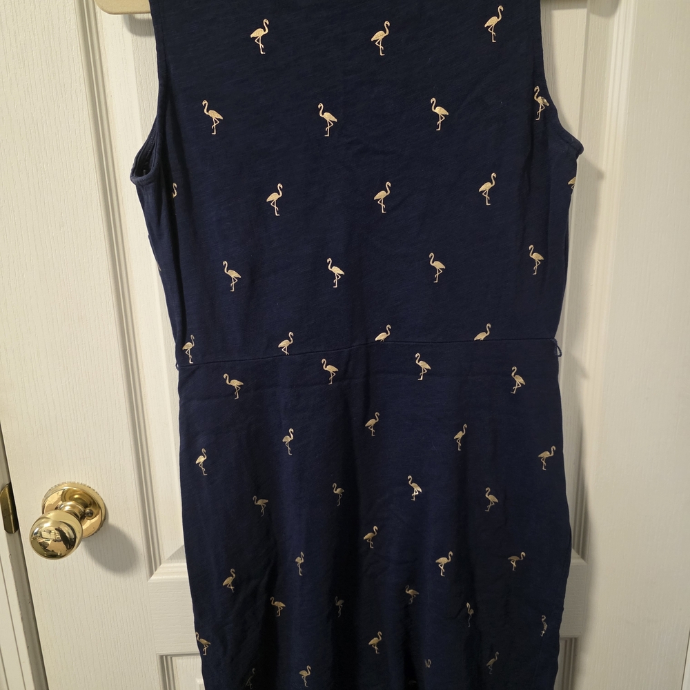 Boden Navy Sleeveless Dress with Pattern - Picture 4 of 8